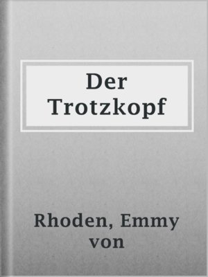 cover image of Der Trotzkopf